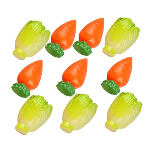 KONTONTY 10 Stück Obst Und Gemüse Modell Mini Gemüse Mini Szene Layout Requisite Winzige Gemüse Modell Requisite Miniatur Fake Gemüse Miniatur Kohl Karotte Mini von KONTONTY