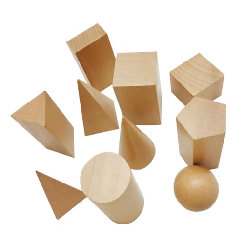 KONTONTY 10 Stück Teiliges Geometrisches Bauklötze Buchenholz Pädagogisches Lernspielzeug Räumlichem Denken Kreativität und Praktischen Fähigkeiten KONTONTY 10 Stück Teiliges Geometrisches Bauklötze Buchenholz Pädagogisches Lernspielzeug Räumlichem Denken Kreativität und Praktischen Fähigkeiten von KONTONTY