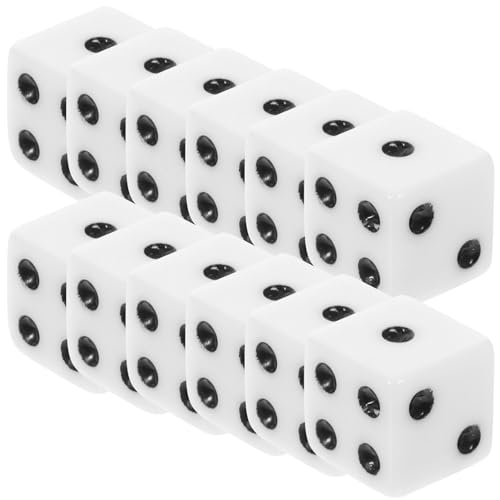 KONTONTY 100 Pcs Square Corner Dice Party Würfel Würfel Brettspiel Würfel Würfelprops Toy Würfel Würfel Für Spiel Würfel Lustiger Würfel Mit Mehrseitigem Dices White Acylic von KONTONTY