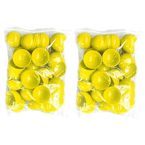 KONTONTY 100 STK Spiel Lotteriekugeln Aufblasbarer Ball Kaugummiballmaschine Springende Bälle Hüpfball Spiele Verlosung Aufblasbare Bälle Partyspielball Tombola Reifen Yellow von KONTONTY