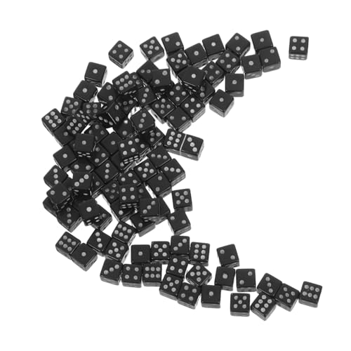 KONTONTY 100 Stück Mini Schwarze Würfel mit Rechten Ecken Kleine Würfel für Brettspiele Partyspaß und Mathelernen für Unterwegs KONTONTY 100 Stück Mini Schwarze Würfel mit Rechten Ecken Kleine Würfel für Brettspiele Partyspaß und Mathelernen für Unterwegs von KONTONTY