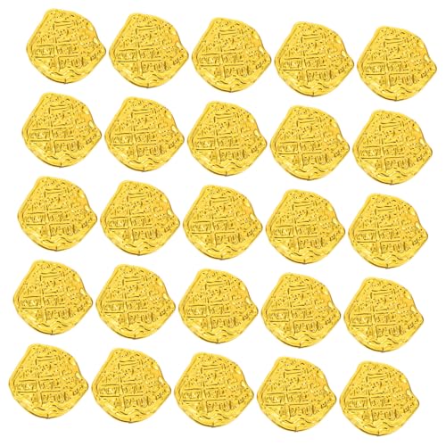 KONTONTY 100 Stück Münzdekoration Goldschatzmünze Realistische Geldimitation Belohnungsmünzen Für Klassenzimmer Belohnungsmarken Piraten Dublonen Gold Dublonen Goldener KONTONTY 100 Stück Münzdekoration Goldschatzmünze Realistische Geldimitation Belohnungsmünzen Für Klassenzimmer Belohnungsmarken Piraten Dublonen Gold Dublonen Goldener von KONTONTY