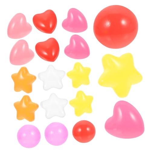 KONTONTY Star Pit Balls Hearts 100 Stück Pädagogische Ozeanbälle Für Kinder Spielset von KONTONTY