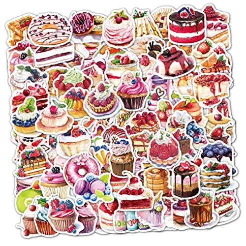 KONTONTY 100st Aufkleber Fahrrad Wasserflaschen Kuchen Verzieren Bunte Abziehbilder Kuchen Topper Wiederverwendbares Stickerbuch Partygeschenke PVC Selbstklebend von KONTONTY