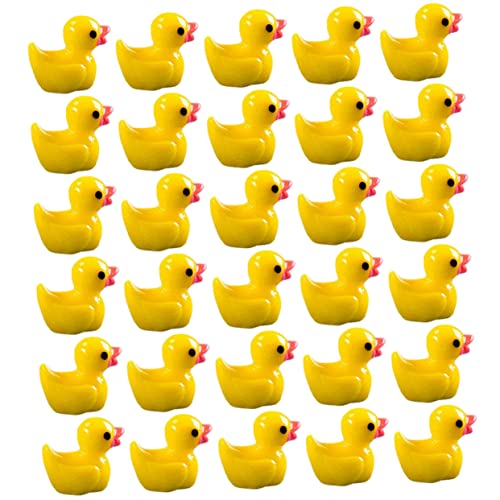 KONTONTY 100st Harz-Ente Minifiguren Für Kinder Mini-kuscheltiere Tischminiaturen Kinderspielzeug Kleine Figuren Entenfigur Als Tischplatte Kleine Enten Massenspielzeug Für Kinder Mini-Ente von KONTONTY