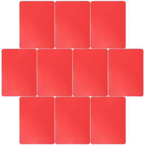 KONTONTY 10Pcs Poker Schneidkarten Karten Spieltisch Gaming Tisch Poker Kartenhändler Pokerkarten Mischung Tool Universal Dealing Tool Poker Handwerk Tools Rot Kunststoff von KONTONTY