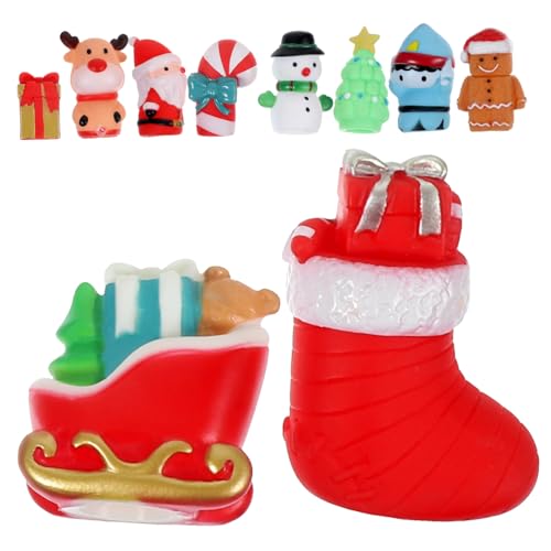 KONTONTY 10st Weihnachts- Rentier-fingerpuppenpuppe Handpuppenspielzeug Fingerspielzeug Schneemann Pädagogische Fingerpuppenpuppen Weihnachtsfingerpuppen Weihnachtsfeier Vinyl von KONTONTY