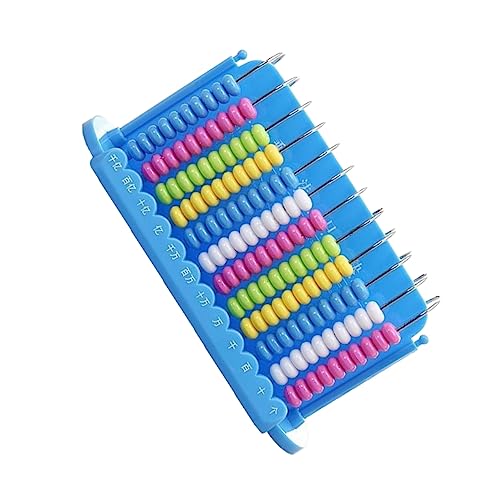 KONTONTY 12 Abakus kindererziehung aufklärung Abacus taschenrechner Mathematiklernen pädagogisches Zählwerkzeug berechnen Werkzeuge Plastik Blue von KONTONTY