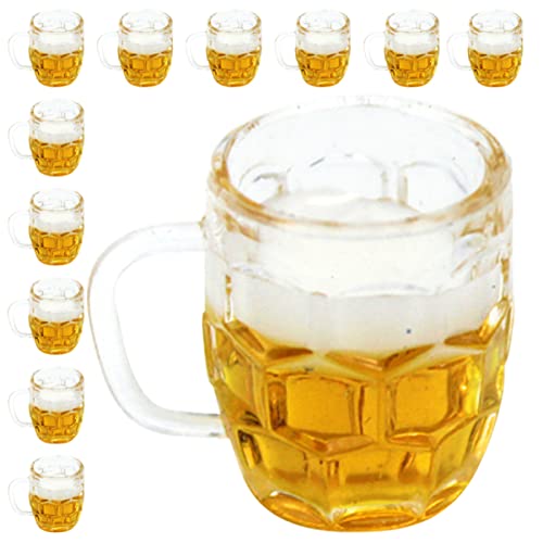 KONTONTY 12 Kleine Bierbecher Aus Kunstharz Realistische Mikro Landschaftsornamente Für Puppenhäuser Perfekt Foto Requisiten Und Zur Dekoration Von Bierpartys Mit von KONTONTY