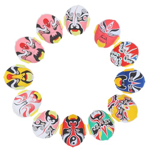 KONTONTY 12 Stück Beflockte Chinesische Opernmasken Partymasken Cosplay-gesichtsmasken Für Halloween Und Performances KONTONTY 12 Stück Beflockte Chinesische Opernmasken Partymasken Cosplay-gesichtsmasken Für Halloween Und Performances von KONTONTY
