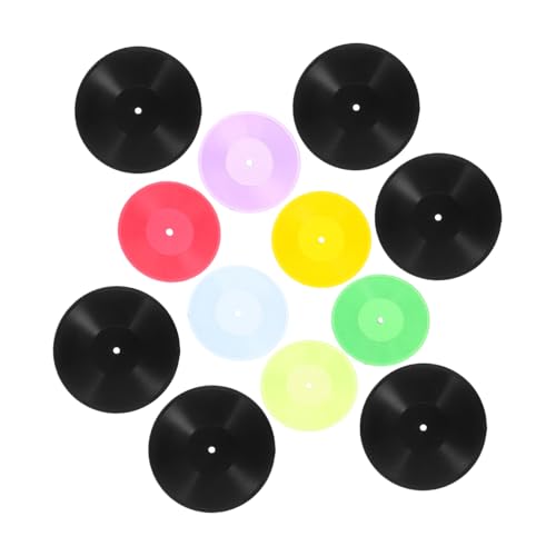 KONTONTY 12 Stück Teiliges Miniatur Vinyl Schallplatten Vintage Schwarze und Transparente Modelle Dekorative Puppenhaus Requisiten Langlebig für DIY Mini Haus Szenen und Desktop Deko KONTONTY 12 Stück Teiliges Miniatur Vinyl Schallplatten Vintage Schwarze und Transparente Modelle Dekorative Puppenhaus Requisiten Langlebig für DIY Mini Haus Szenen und Desktop Deko von KONTONTY