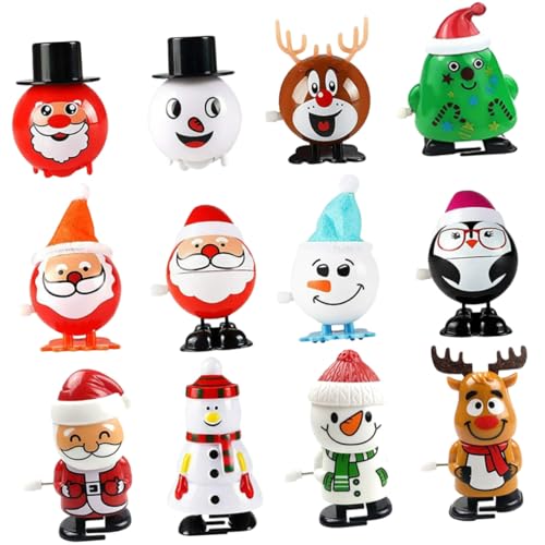 KONTONTY 12 Stück Teiliges Weihnachts Aufziehspielzeug Weihnachtsmann Cartoon Design Party Mitbringsel Lustige Wind Up Figuren für Hand Auge Koordination und Geburtstagsgeschenke KONTONTY 12 Stück Teiliges Weihnachts Aufziehspielzeug Weihnachtsmann Cartoon Design Party Mitbringsel Lustige Wind Up Figuren für Hand Auge Koordination und Geburtstagsgeschenke von KONTONTY