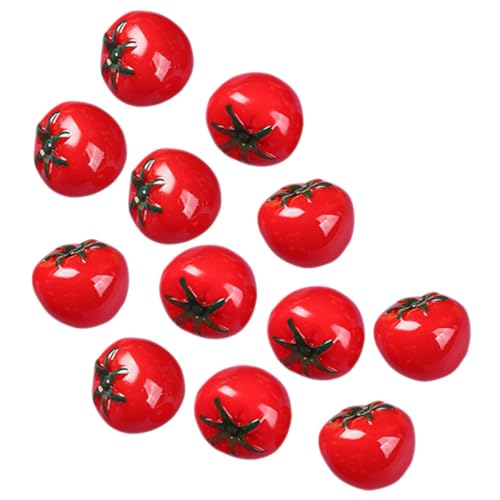 KONTONTY 12 Stück Simulierte Tomaten Mini-künstliche Tomatenmodelle Echte Tomatenoptik Gewürfelte Tomaten Für Die Küche von KONTONTY