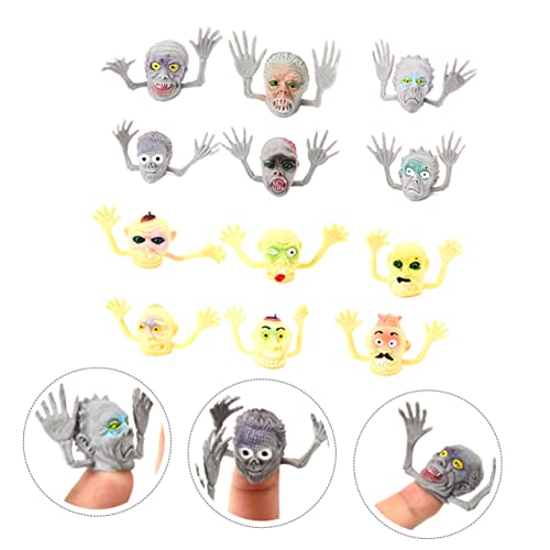 KONTONTY 12st Halloween Finger Betten Fingerpuppenspielzeug Halloween-streich-Requisiten -Spielzeug Halloween-Party-Spielzeug Halloween- Für Kinder Witziges Spielzeug PVC von KONTONTY