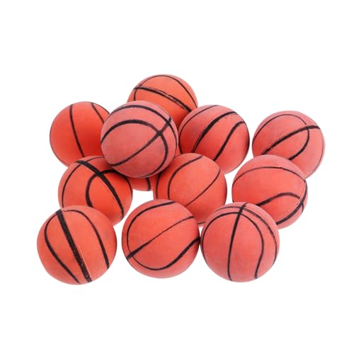 KONTONTY 12st Mini-Basketball Hüpfende Ballspielzeuge Kinder Bunter Basketball Lernspielzeug Für Das Gehirn Hüpfball Für Kinder Sportangebot Für Kinder Basketball Drinnen Orange Plastik von KONTONTY