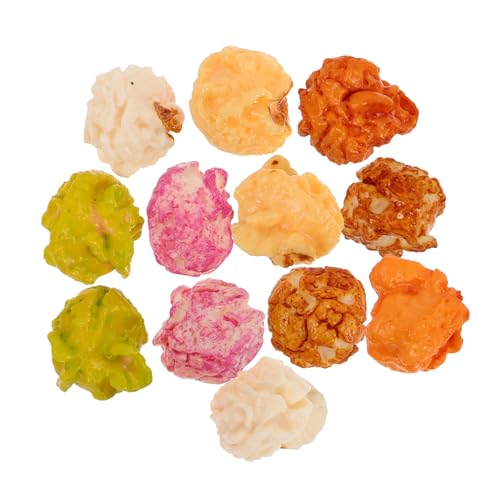 KONTONTY 12st Popcorn-Modell Popcorn-Ornamente Popcorn-Dekorationen Gefälschtes Popcorn Partydekorationen Puppenhausessen Lebensmittel-wohnkultur Miniatur-Festival- Mini-Snacks Plastik von KONTONTY