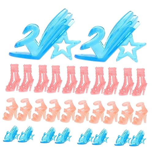 KONTONTY 15 Paare Schuhe Puppenschuhe Mädchenspielzeug Windeln Ballettschuhe kinderspielzeug Sandalen High Heels kreative Minischuhe kreatives Schuhspielzeug Plastik von KONTONTY