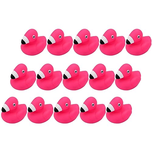 KONTONTY 15 Pcs Badewanne Rosa Flamingo Mini Flamingo Flamingo Ducks Flamingo Mini Enten Papageienspielzeug Toys Mulk Meerjungfrau Mini Kleiner Badespielzeug Pool Toys Vinyl Vinyl von KONTONTY