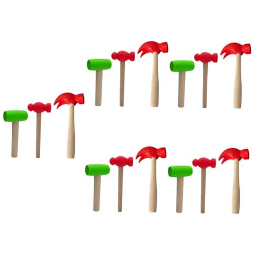 KONTONTY 15 STK simulierter Kleiner Holzhammer Kleiner Hammer Mallet- kleine Hammerspielzeuge kleine Schlagspielzeuge vorgeben, Hämmer zu Babyspielzeug Plastik von KONTONTY