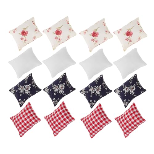 KONTONTY 16 Stück Maßstab Miniatur Sofa Kissen Puppenmöbel Zubehör Realistische Mini Kissen für Puppenhaus Dekoration und Rollenspiel KONTONTY 16 Stück Maßstab Miniatur Sofa Kissen Puppenmöbel Zubehör Realistische Mini Kissen für Puppenhaus Dekoration und Rollenspiel von KONTONTY