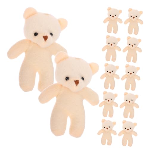 KONTONTY 18 STK Mini- kuschelbären Little Bear Plüschbärchen kleine Plüschbären Kleiner Bär ausgestopftes Tier Spielzeuge Tragbarer Bärenanhänger kleine Bären aufhängen PP Baumwolle von KONTONTY