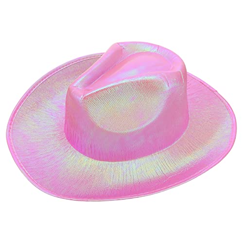 KONTONTY 1Stk Fantasy-Cowboy-Hut Cowboyhut aus Stroh für Strohhut Cowgirl kinderparty mitgebsel cow boy hut Zubehör für Partykostüme Sonnenhut eva Composite bunter Cowboyhut Rosa von KONTONTY