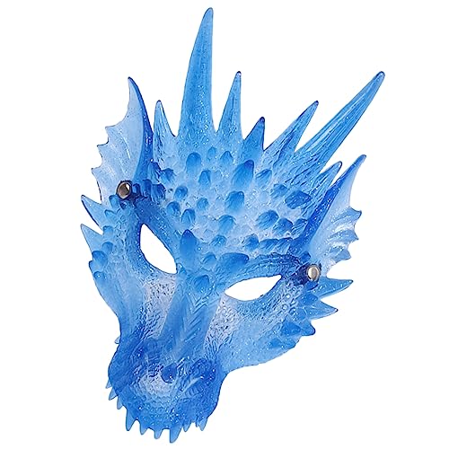 KONTONTY 1Stk Halloween-Maske Abschlussball Requisiten Maskerade Drachenkopf Maske 3D-Drachen-Cosplay halloween masken halloweenmaske Party-Drachenmaske Drachenmaske für Halloween Blue von KONTONTY