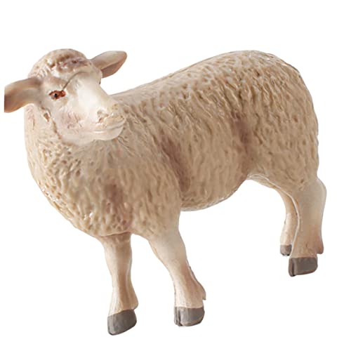 KONTONTY 1Stk Schafverzierung für Tiere Schaf-Skulptur Lamm REH Ziege Gans künstlich Miniaturen von Schafen Schaf-Modell Schaf-Ornament kreative Schafverzierung von KONTONTY