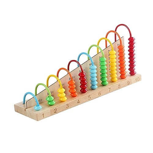 KONTONTY 1Stk arithmetische Lehrmittel pädagogisches Educational Toy Math Learning Toy ' Abacus Educational Abacus Zählwerkzeug für Mathe-Lern-Abakus hölzern Colorful von KONTONTY