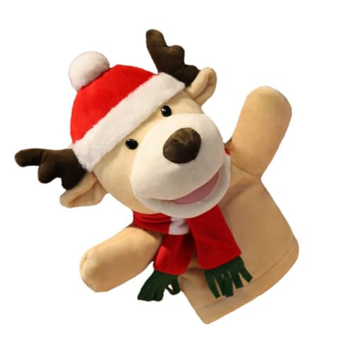 KONTONTY 1stk Santa Handpuppe Hirschpuppenspielzeug Hirsch Handpuppe Hirsch Fingerpuppe Weihnachtliche Fingerpuppe Fingerspielzeug Für Eltern-Kind- Pp Baumwolle von KONTONTY