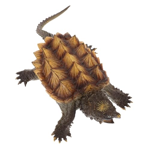 KONTONTY 1stk Schnappschildkröten-Modell Meerestiere Mini-tierfigur Märchenhafte Gartentiere Wildtierfigur Schildkrötenfigur Miniatur-tierfigur Modell Eines Meeresbewohners Plastik Brown von KONTONTY