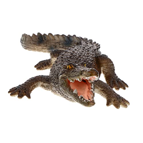 KONTONTY 1stk Simuliertes Krokodilmodell Kinderspielzeug Alligator-Modell Pädagogische Figur Kinder Lernspielzeug Für Kinder Tierwelt-Ornament Wildlife-Modell Wilde Tierfiguren Plastik von KONTONTY