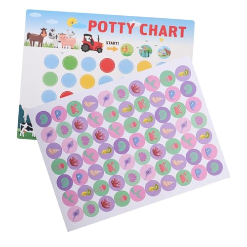 KONTONTY Töpfchen-Training Belohnung Charts Kinder Aufkleber Diagramm Easy Peel Stick Aufkleber Für Baby Toilette von KONTONTY