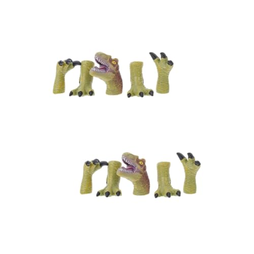 KONTONTY 2 Sätze Dinosaurier-fingerpuppe Kinderpuppe Tiere Handtierfigur Handpuppe Tierspielzeug Fingerspielzeug Dinosaurier Spielzeug Dinosaurierpuppen Handpuppenspielzeug Spielzeuge Vinyl von KONTONTY