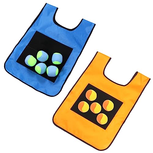 KONTONTY 2 Sätze Klebriger Jersey Kleinkindspielzeug Fangen Interaktives Eltern-Kind-Spielzeug Klebrige Weste Und Bälle Spielzeug Outdoor-Spielzeug Für Kleinkinder Völkerball-Film Schwamm von KONTONTY