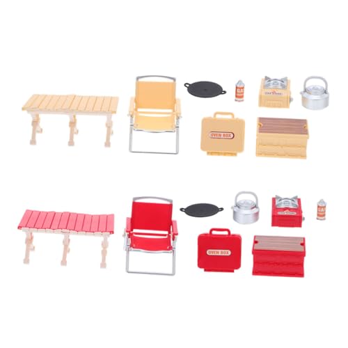 KONTONTY 2 Sätze Maßstab Klappstuhl und Grill Set Outdoor Puppenhaus Zubehör für Fantasievolles Rollenspiel und Picknick KONTONTY 2 Sätze Maßstab Klappstuhl und Grill Set Outdoor Puppenhaus Zubehör für Fantasievolles Rollenspiel und Picknick von KONTONTY