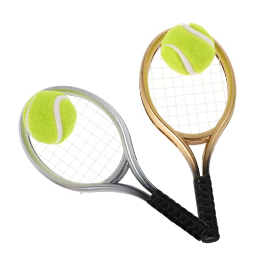 KONTONTY 2 Sätze Mini Tennisschläger und Bälle Tischtennis Set Puppenhaus Dekoration Sportspielzeug für Kreative Miniatur Ornamente DIY Zubehör KONTONTY 2 Sätze Mini Tennisschläger und Bälle Tischtennis Set Puppenhaus Dekoration Sportspielzeug für Kreative Miniatur Ornamente DIY Zubehör von KONTONTY