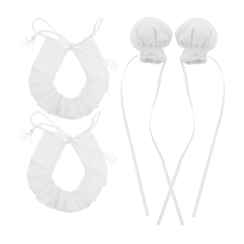 KONTONTY 2 Sätze Miniatur Kochmützen Halstücher aus Verstellbare Bänder Dekorative Mini Hüte für Plüschpuppen Leicht Sanft Puppenzubehör für Puppenhaus Küche KONTONTY 2 Sätze Miniatur Kochmützen Halstücher aus Verstellbare Bänder Dekorative Mini Hüte für Plüschpuppen Leicht Sanft Puppenzubehör für Puppenhaus Küche von KONTONTY