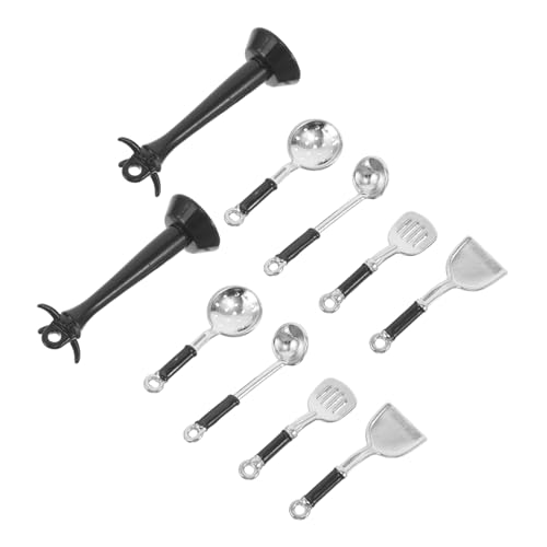 KONTONTY 2 Sätze Miniatur Küchenutensilien mit Spatel Löffel Schöpflöffel Sieb für Puppenhaus Dekoration und Küche Zubehör KONTONTY 2 Sätze Miniatur Küchenutensilien mit Spatel Löffel Schöpflöffel Sieb für Puppenhaus Dekoration und Küche Zubehör von KONTONTY