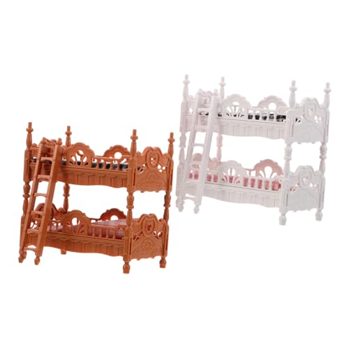 KONTONTY 2 Sätze Miniatur Puppenhaus Etagenbett mit Leiter Realistische Schlafzimmer Möbel Stabiles Stoff Rollenspiel Puppenhaus Schlafzimmer Einrichtung KONTONTY 2 Sätze Miniatur Puppenhaus Etagenbett mit Leiter Realistische Schlafzimmer Möbel Stabiles Stoff Rollenspiel Puppenhaus Schlafzimmer Einrichtung von KONTONTY