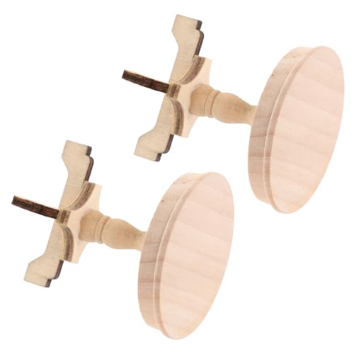 KONTONTY 2 Stück Maßstab Holz Teetisch Rund Kleine Puppenhaus Möbel für Wohnzimmer Dekoration Kreatives Spiel KONTONTY 2 Stück Maßstab Holz Teetisch Rund Kleine Puppenhaus Möbel für Wohnzimmer Dekoration Kreatives Spiel von KONTONTY