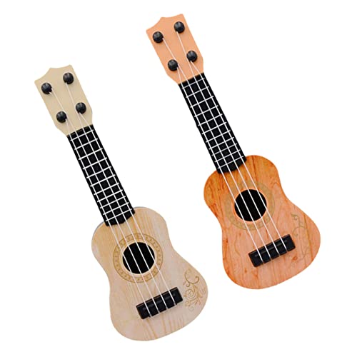 KONTONTY 2 Stück Mini Ukulele Kindergitarre Kindergitarre Spielzeug Früherziehung Ukulele Anfängergitarre Kleinkind Musikinstrument Spielzeug Simulation Ukulele Nachahmung Gitarre von KONTONTY