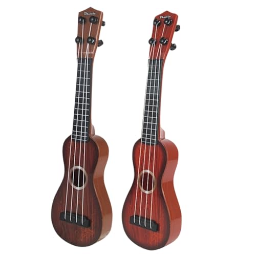 KONTONTY 2 Stück Simulation Ukulele Musikspielzeug Musikalisches Lernspielzeug Ukulele Mini Spielzeug Spielzeug Simulationsgitarre Spielzeuggitarre Für Ukulele Für Anfänger von KONTONTY