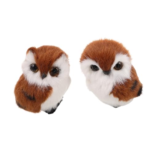 KONTONTY 2 Stück Teiliges Eulen Plüschspielzeug Weiche Realistische Kuscheltier Deko Lebensnahe Eulenfigur aus Hochwertigem Plüsch Langlebig und Detailreich für Feiertage Hochzeiten und KONTONTY 2 Stück Teiliges Eulen Plüschspielzeug Weiche Realistische Kuscheltier Deko Lebensnahe Eulenfigur aus Hochwertigem Plüsch Langlebig und Detailreich für Feiertage Hochzeiten und von KONTONTY
