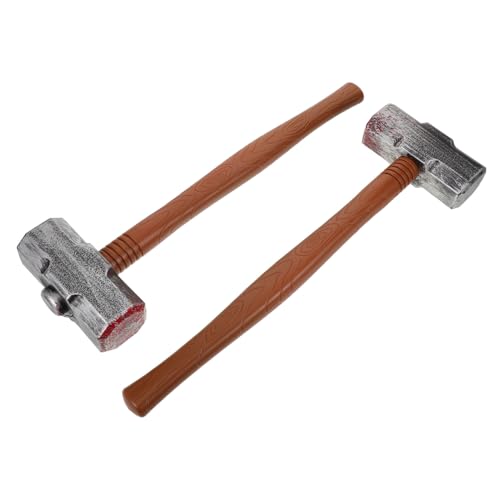 KONTONTY 2 Stück Teiliges Hammer aus Kunststoff Realistische Halloween Requisite mit Realistischer Optik Sichere Abgerundete Kanten Leicht zu Reinigen für Kostüm Rollenspiele KONTONTY 2 Stück Teiliges Hammer aus Kunststoff Realistische Halloween Requisite mit Realistischer Optik Sichere Abgerundete Kanten Leicht zu Reinigen für Kostüm Rollenspiele von KONTONTY
