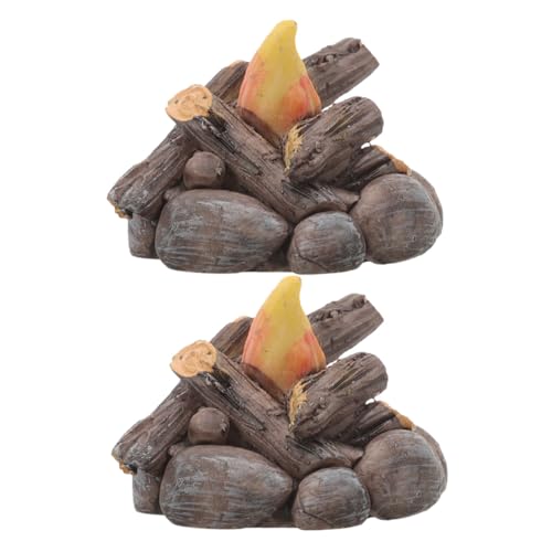 KONTONTY 2 Stück Teiliges Miniatur Feuer Modell Realistisch Gestaltete Resin-feuerstelle Wetterfestes Mikro-landschaftsdekor Batteriefreies Puppenhaus Zubehör für Camping Party-szenen KONTONTY 2 Stück Teiliges Miniatur Feuer Modell Realistisch Gestaltete Resin-feuerstelle Wetterfestes Mikro-landschaftsdekor Batteriefreies Puppenhaus Zubehör für Camping Party-szenen von KONTONTY