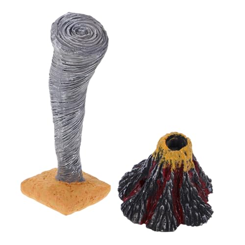 KONTONTY 2 Stück Teiliges Naturkatastrophen Lernspielzeug mit Berg und Tornado Skulptur Realistische Sandtisch Dekoration für Stem Bildung Vielseitig für Zuhause Schule und KONTONTY 2 Stück Teiliges Naturkatastrophen Lernspielzeug mit Berg und Tornado Skulptur Realistische Sandtisch Dekoration für Stem Bildung Vielseitig für Zuhause Schule und von KONTONTY