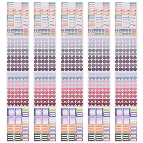 KONTONTY Dekorative Aufkleber Für Sammelalben 20 Blatt Planer-punktaufkleber Für Tagebuch von KONTONTY