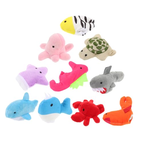 KONTONTY 20 STK Fingerpuppen für Babys Tierische Fingerpuppen Puppen für Kinder Puppentheater für Kinder Meerestiere Fingerpuppen Schildkröte Fingerpuppe Tierpuppen von KONTONTY