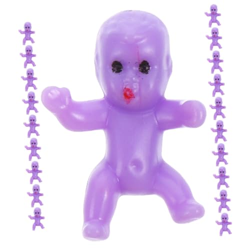 KONTONTY 20 Stück Mini Eiswürfel Spielzeug Partyzubehör Figuren Mini Babys Kleine Babys Puppen Badespielzeug Winzige Babys Puppen Mini Puppen Kunststoff Lila von KONTONTY